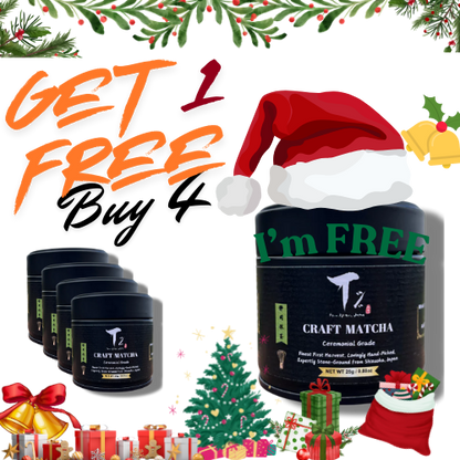 [Top 3 Picked Combo!]Black Tin Green Label-Buy 4 Get 1 Free-Shizuoka Ceremonial Grade 25/50g