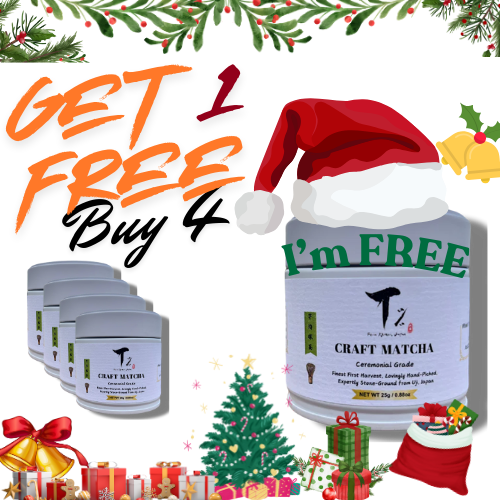 [Top 3 Picked Combo!]White Tin Green Label-  Buy 4 Get 1 Free-Uji Ceremonial Grade 25/50g