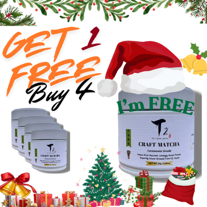 [Top 3 Picked Combo!]White Tin Green Label-  Buy 4 Get 1 Free-Uji Ceremonial Grade 25/50g